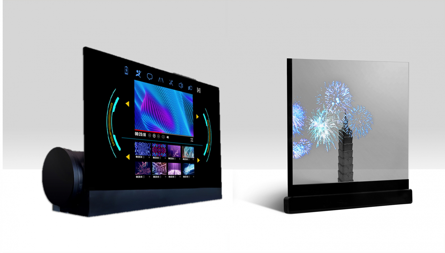 可卷式、折迭性、高透明